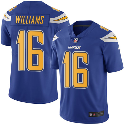 Nike Chargers #16 Tyrell Williams Electric Blue Men's Stitched NFL Limited Rush Jersey